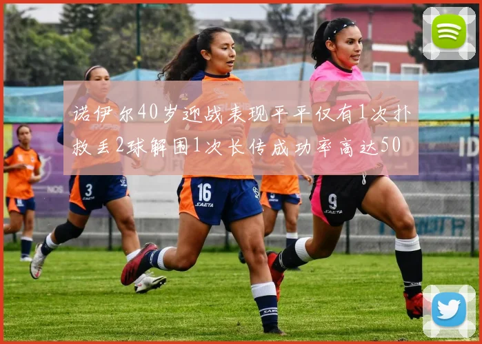 诺伊尔40岁迎战表现平平仅有1次扑救丢2球解围1次长传成功率高达50